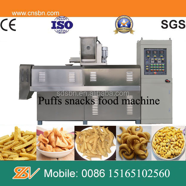 Frit soufflé salade bugle puces riz croustillant collations alimentaire extrudeuse faisant la machine ligne d'équipement
