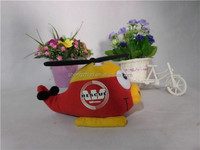 Peluche personnalisée avec logo, jouet pour enfants, hélicoptère en peluche, tirelire pour la vente en gros