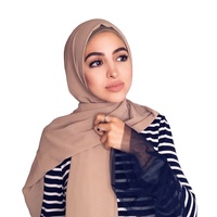Muitas cores em estoque pérola lisa chiffon hijab