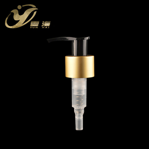 Customized gold black aluminum plastic 24/410 gold lotion pump