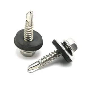 Chinese manufacturer Oukailuo 1/4"x 3 / 4" hex head self drilling stainless steel roofing screws