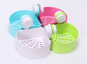 <strong>Suction</strong> Cup Plastic Wall Mounted <strong>Bathroom</strong> <strong>Shelf</strong> Hanging Corner <strong>Bathroom</strong> Triangle <strong>Shelves</strong> - Product Image 4