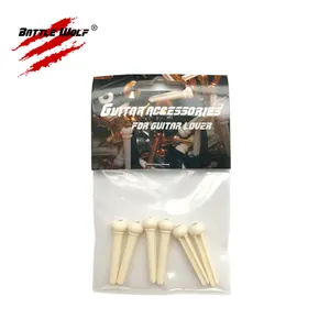 1 Bộ 6 Cái Hai Màu Chọn Bán Buôn Nhựa ABS Guitar Bridge Pins Phần