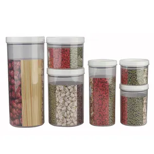 Huishoudelijke Goedkope 6Pcs Plastic Voedsel Luchtdichte Opslag Container Luchtdicht Pop Opslag Container Bakken