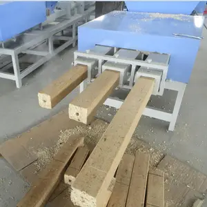 Wood feet block hot press machine wood sawdust block making production line for sale