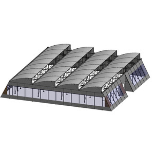 Tropical hidropónico agricultura multi span película Sierra diente canaleta conectado invernadero - Product Image 1