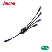 Connecteurs de câbles étanches Jnicon M15 standard à 2 broches mâle et femelle pour pilote LED