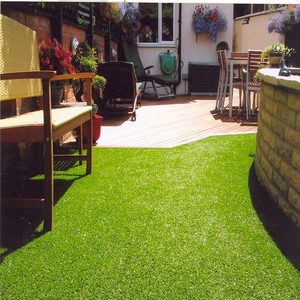 Hilo con memoria de forma C alfombra de césped de reciclaje de hierba artificial de color rosa césped artificial - Product Image 4