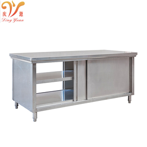 Armoire de base de <span class=keywords><strong>cuisine</strong></span> multifonctionnelle en acier inoxydable de bonne conception comptoir de thé à bulles pour <span class=keywords><strong>magasin</strong></span> de restauration rapide - Product Image 4