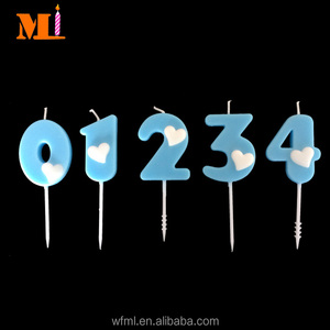 Vela de <span class=keywords><strong>Cumpleaños</strong></span> Gigante con Forma de Corazón y Número, Color Azul Claro, para Decoración de Pasteles, Envío Rápido - Product Image 5