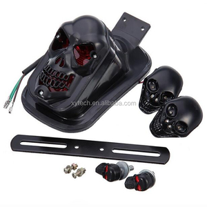 Xe Máy Skull Bật Tín Hiệu Phía Sau Phanh Đuôi Đèn Phụ Kiện Sửa Đổi LED Skull Đèn Hậu Bật Đèn Tín Hiệu - Product Image 1