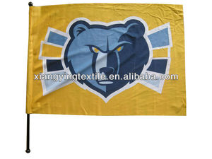 Memphis grizzlies flag hand with plastic flag pole for match <span class=keywords><strong>nba</strong></span> - Product Image 1
