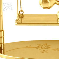 Crystocraft Oso de Peluche Bañado en Oro de 24k para Cristales, Arte Popular, Decoración de San Valentín, Regalo con Caja de Regalo