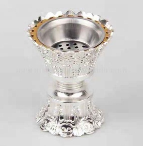 Carbone di legna di cenza <span class=keywords><strong>oro</strong></span> argento del metallo bakhoor bruciatore di incenso - Product Image 1