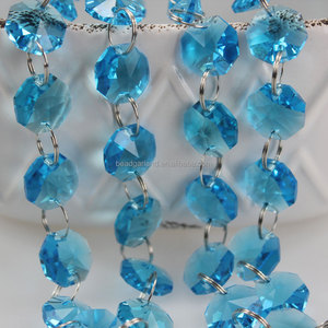 Calidad Superior dulce claro azul tallado Octagon cuentas de cristal de diamante para la boda Decoración de mesa - Product Image 6