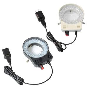 Lampe d'éclairage annulaire à LED pour <span class=keywords><strong>Microscope</strong></span> stéréo, excellente lumière circulaire de 52 LED, réglable, 5 pièces - Product Image 1