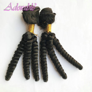 Nhà Máy Ngắn Loose Sóng Tổng Hợp Tóc Mềm Như Tóc Người, Chịu Nhiệt Sợi Afro Sóng Tóc Dệt Đi 6 Cái Một Gói - Product Image 2