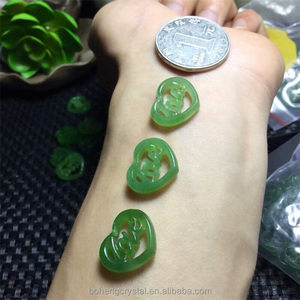 <span class=keywords><strong>Jade</strong></span> Nefrita <span class=keywords><strong>Verde</strong></span> <span class=keywords><strong>de</strong></span> Alta Calidad, Muy Hermoso, Grabado con un Corazón Amoroso - Product Image 5