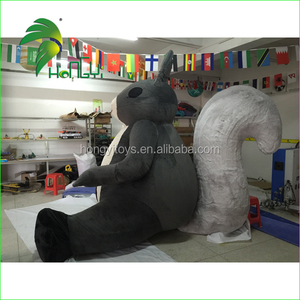 ใหม่ล่าสุดประเภทยักษ์ที่กำหนดเองพองสีดำกระรอกของเล่นตุ๊กตา/ออกแบบพิเศษยักษ์พองตุ๊กตากระรอกสูทสำหรับขาย - Product Image 3