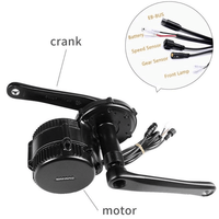 Bafang – kit de motorisation de vélo électrique, 36v, 48v, 250w, 350w, bbs02, 500w, 750w