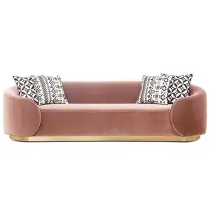 Fabric Material and Living Room Sofa Specific Use Velvet Tufted Sofa