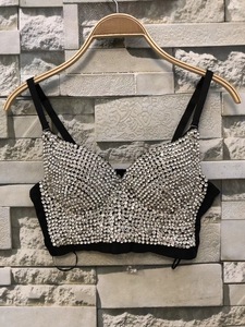 Kualitas Tinggi Berlian Gemerlap Bergaya Seksi Seksi Musim Panas Panas Panas Perempuan Korset Bikini Berlian Imitasi Berlian Imitasi - Product Image 4