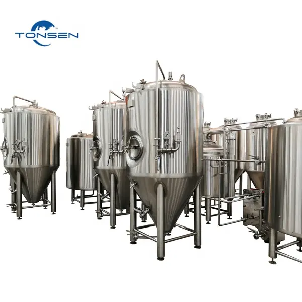 Cervejaria artesanal de aço inoxidável 300L 500L 1000L 2000L 3000L Equipamento de fermentação de cerveja da Tonsen