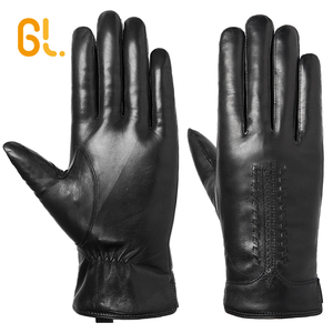 <strong>Mens</strong> Thick <strong>Black</strong> Handjob Goatskin Driving <strong>Leather</strong> <strong>Gloves</strong> in Europe for <strong>Men</strong> - Product Image 4