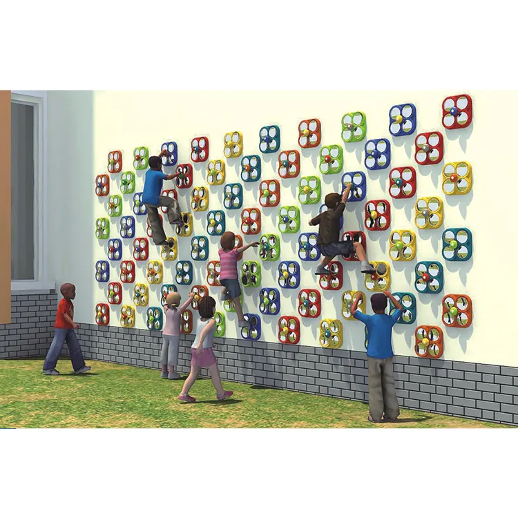 จีนผู้ผลิตเด็กผนังของเล่น Rock ปีนกำแพงสนามเด็กเล่นอุปกรณ์สำหรับขาย