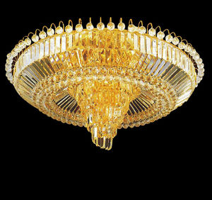 Iluminación de techo de salón grande, iluminación de cristal empotrada para hotel, decoración de cristal, lámpara de techo dorada, gran oferta - Product Image 1