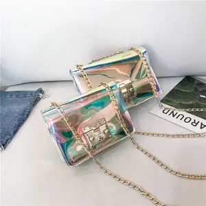 OEM Color Luxury Glitter Handbag for Women Chains Shoulder Bags Factory Price Cheap Ladies Bags in China