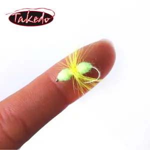 TAKEDO mô hình Mới FH017 32 cái/lốc SMT Trout Bass Thu Hút Mồi Fly Fishing Feather hooks Ruồi giải quyết móc mồi