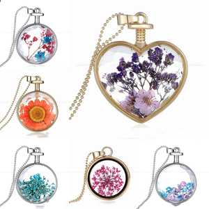 New Handmade Jewelry Dry <strong>Flower</strong> <strong>Necklace</strong>, Resin <strong>Necklace</strong> <strong>Pressed</strong> <strong>Flowers</strong>, Real Dried <strong>Flower</strong> Pendants <strong>Necklace</strong> - Product Image 1