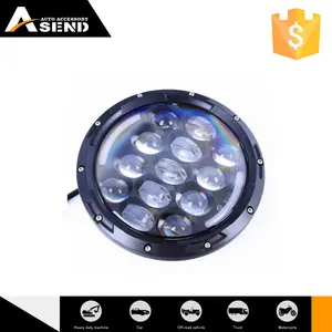 105 W H4-H13 fiş siyah bezel için far 21 adet amber dönüş ışığı ile led çip oto araba