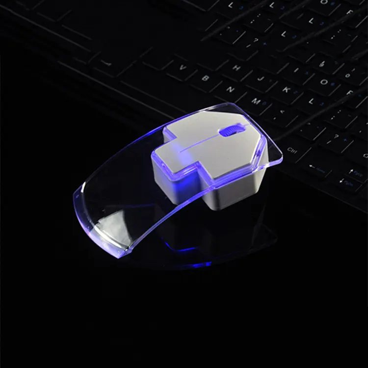 Хит продаж, прозрачная 3D Проводная оптическая компьютерная мышь USB