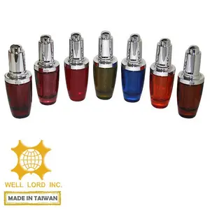 Custom made press dropper colored glass dropper bottles