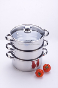3 Strati Piroscafi A Vapore In Acciaio Inox Set con 2 forata
