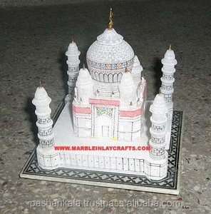 Réplica Exclusiva Hecha a Mano del Taj Mahal en Mármol Blanco para Regalo - Product Image 1