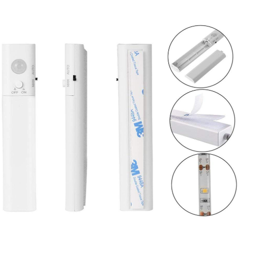 Управляемая Двухрежимная Ночная Гибкая аккумуляторная батарея с перезаряжаемым датчиком движения, для шкафа, кровати, кабинета, Светодиодная лента ningbo
