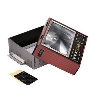 <span class=keywords><strong>Amplificateur</strong></span> Mini écran <span class=keywords><strong>TV</strong></span> 12 pouces en bois, bricolage pour téléphone portable - Product Image 3