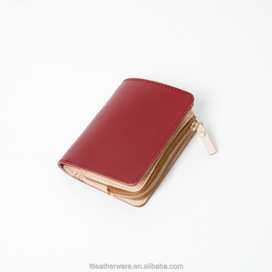 Mode Femmes Rouge Tanné Portefeuille En Cuir De Vache avec Photo Fente - Product Image 1