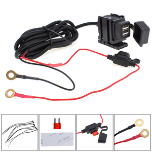 Double Port USB pour motos, 12V, étanche, adaptateur <span class=keywords><strong>de</strong></span> charge pour téléphone, GPS et MP4, pour guidon, motocyclette - Product Image 2
