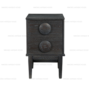 Antique En Bois <span class=keywords><strong>Massif</strong></span> Meubles Lit En Chêne <span class=keywords><strong>Buffet</strong></span> Avec 2 Tiroirs - Product Image 4