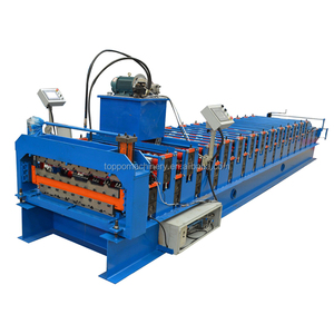 Alta calidad conveniente ppgi material <span class=keywords><strong>PI</strong></span> CR Q235 doble rodillo que forma la máquina - Product Image 3