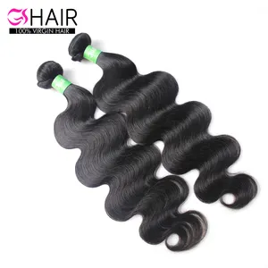 GS High Quality Brazilian Human Hair Extension,Unprocessed Virgin Cuticle Aligned Hair,Natural Color Body Wave Hair Bundle