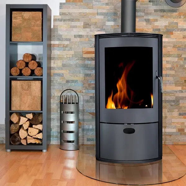 Free-standing Barrel Wood-burning Stove Fireplace Indoor Heating-Equipment Wood Fire Heaters for Home Use