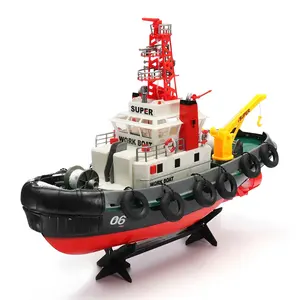 Latest HengLong 3810 Super Detailed 2.4G RC Seaport fireboat 63CM Electric Tugboat Spray Water Toys RC workboat