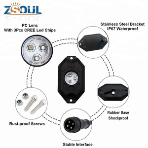 UTV ATV Xe tải thuyền phổ Rock ánh sáng ứng dụng điều khiển dẫn trong vỏ 4/6/8/12 vỏ tùy chọn không thấm nước không dây RGB đèn đá - Product Image 4