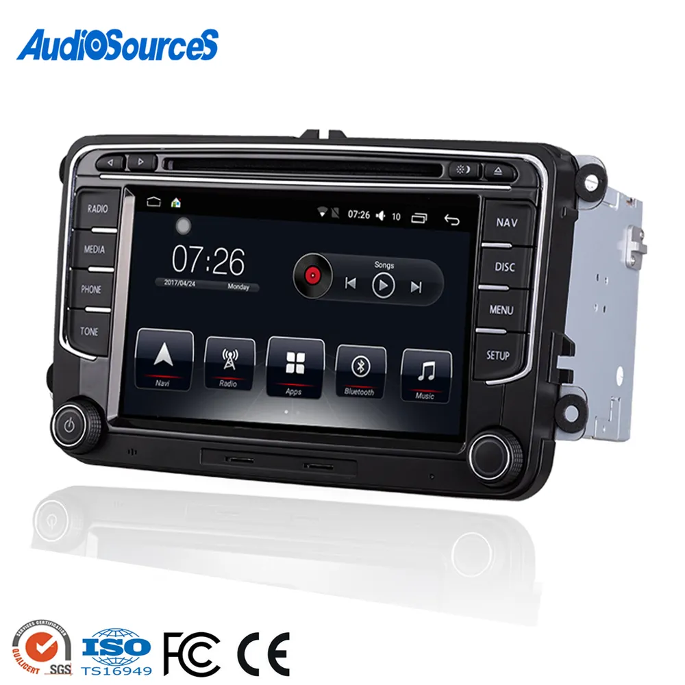 Двойной DIN 7-дюймовый сенсорный экран HD vw golf 5 DVD навигации с GPS Bluetooth 1080 P