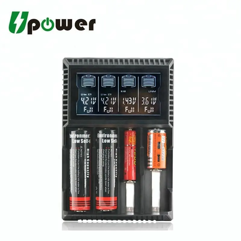 5V USB AA AAA Battery Charger Ni MH Lithium ion Rechargeable Battery cell Charger 4 Slots